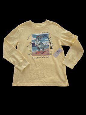 Boys Long Sleeve Graphic Tee – Size 8 – Dinosaur Paradise Print - NWT